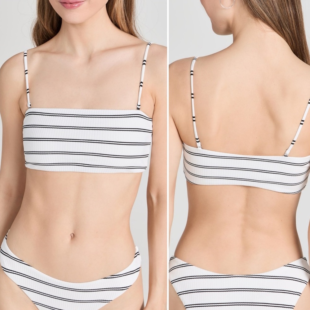 NWT Madewell Nic Bikini Top, Double Stripe Lighthouse, size S